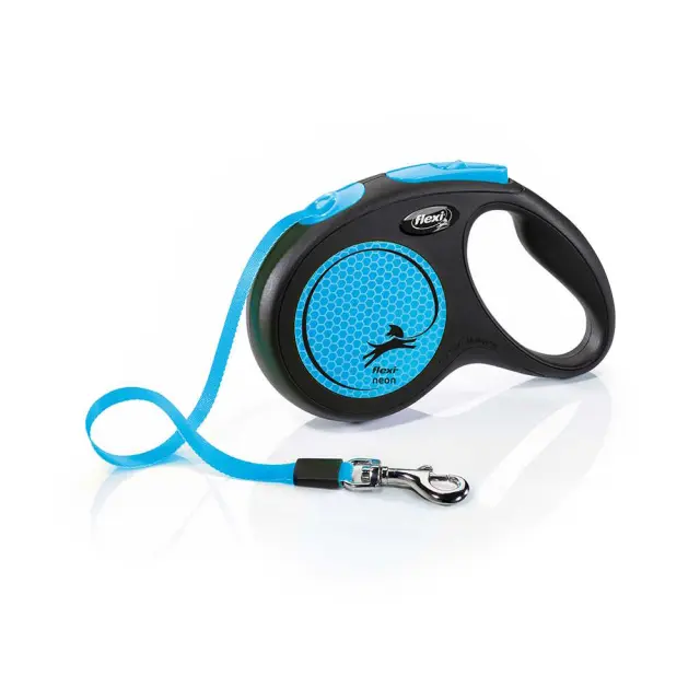 Flexi New Neon Πτυσσόμενο Λουρί/Οδηγός Σκύλου Ιμάντας Μπλε 5m Μπλε - M 2