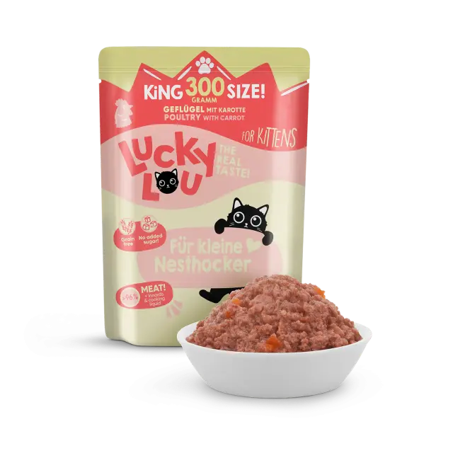 Lucky Lou LifeStage Kitten Πουλερικά (με Καρότο)Grain Free – GMO Free – Sugar Free 300gr