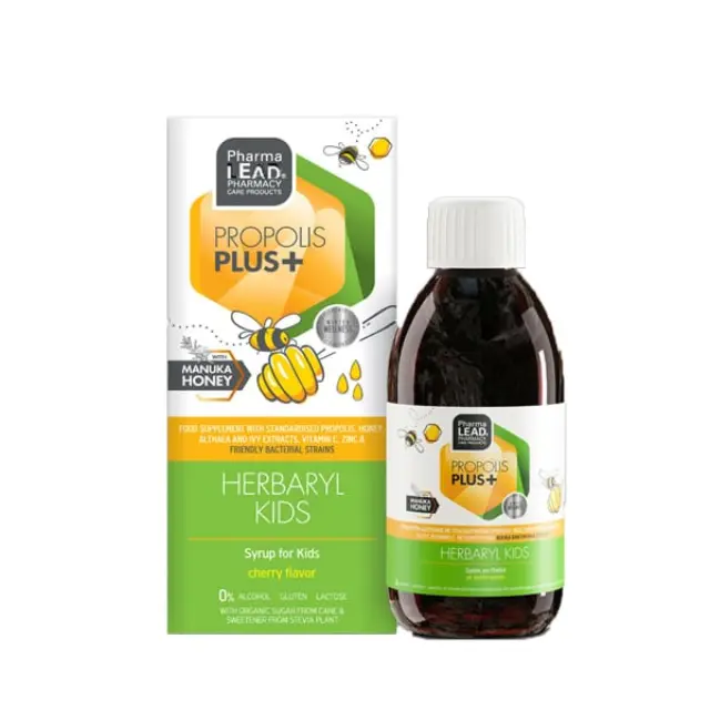 PharmaLEAD Propolis Plus Kids Cough Relief Παιδικό Φυτικό Σιρόπι για τον Βήχα & τον Ερεθισμένο Λαιμό με Γεύση Κεράσι 200ml