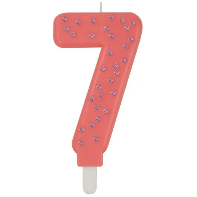 LEGAMI MAXI CANDLE - NUMBER 7 - PINK