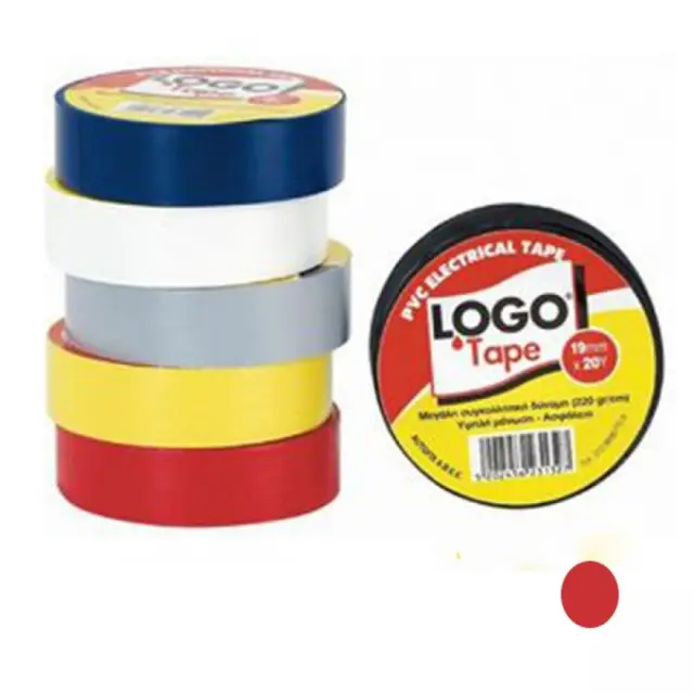 Logo Μονωτική Ταινία 19Χ20 Κόκκινη Συσκευασία 10 Τεμάχια