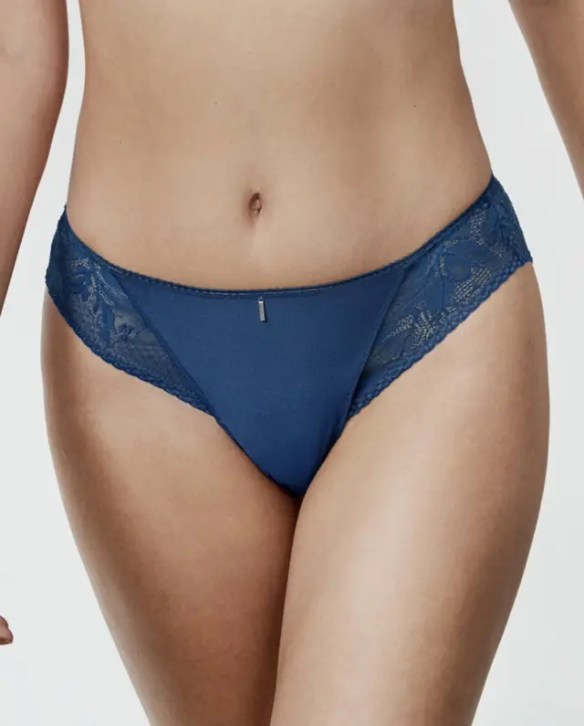 Selmark Malitzia Δαντελένιο Σλιπ Μπλε