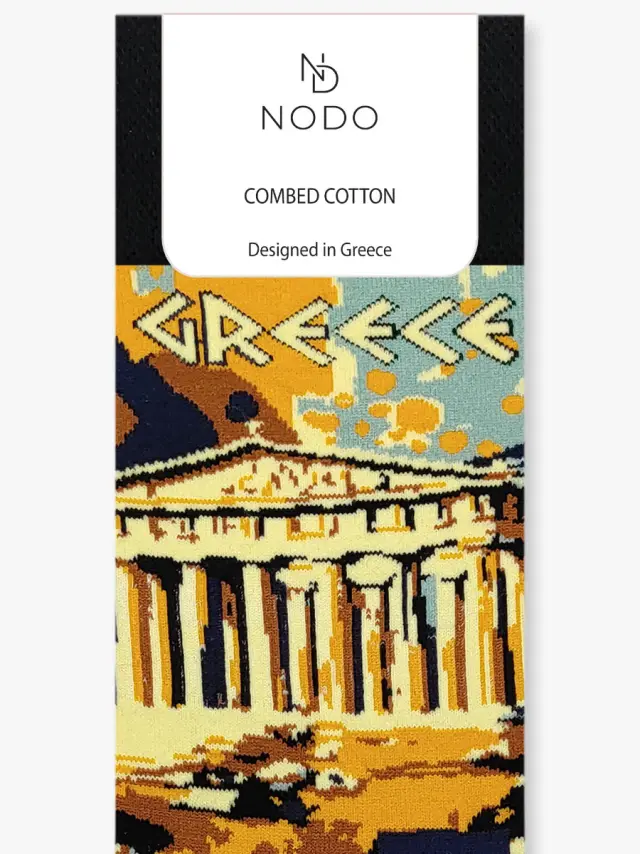 Κάλτσα Βαμβακερή με Σχέδια Greece Parthenon NODO 3