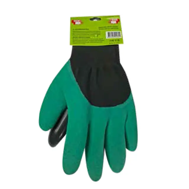 Γάντια Κήπου Εργασίας Polyester/Latex/PVC Πράσινα 23x10cm