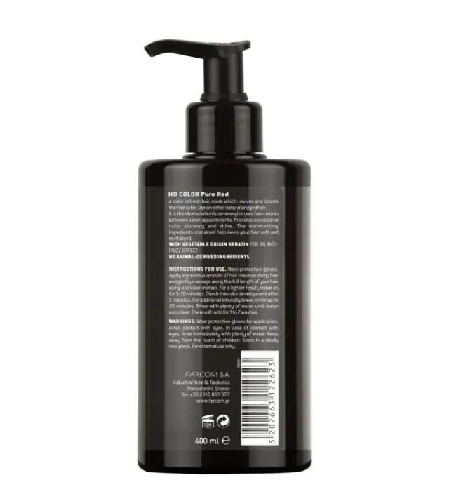 Farcom HD Hair Color Refresh Mask Pure Red 400ml 2