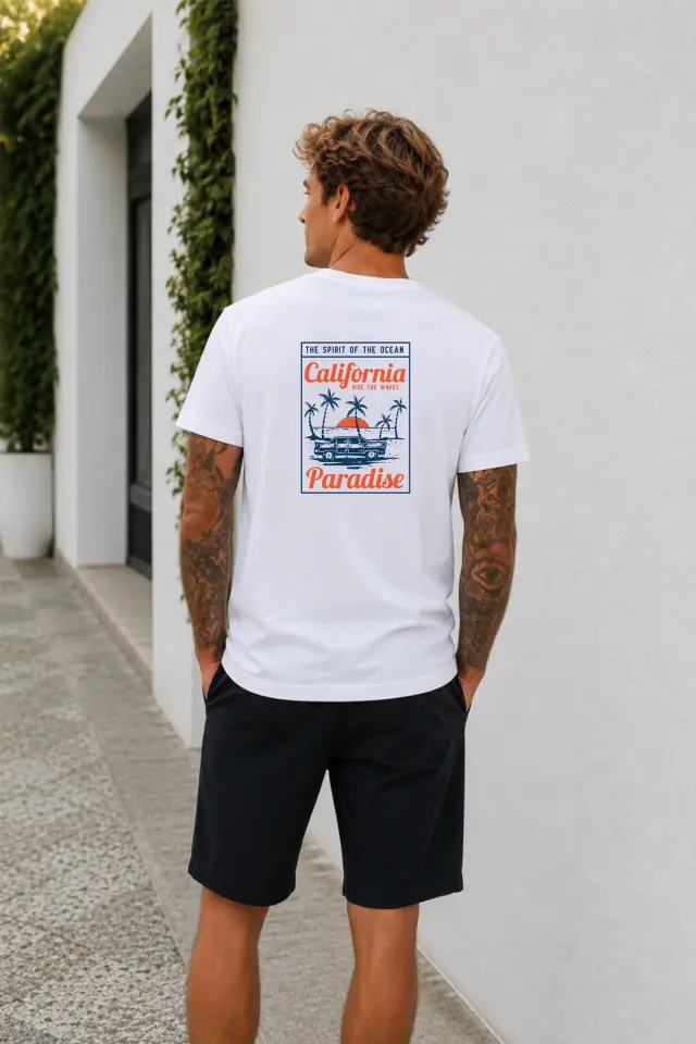 T-shirt Noshame® Λευκό με τύπωμα California - 3026087 - XXL