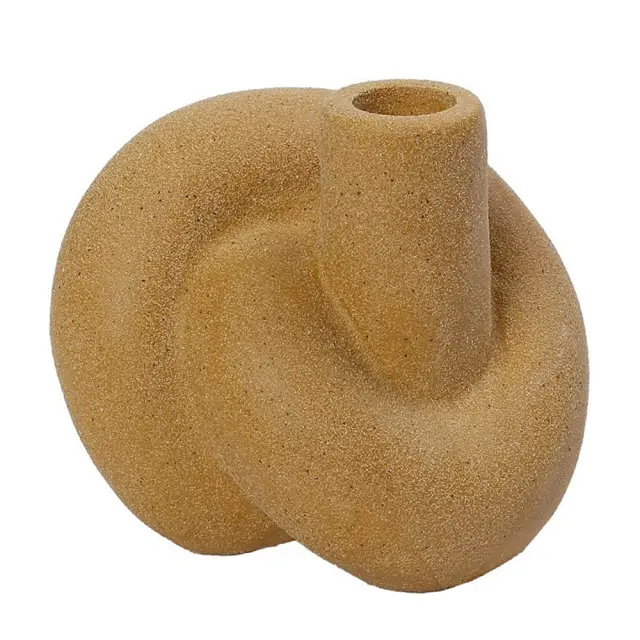 Κηροπήγιο κεραμικό πορτοκαλί 10,5x11cm Espiel KLA337K4