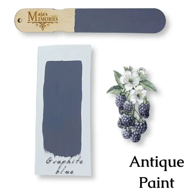 Χρώμα-εφέ πατίνας Antique Paint Maja's Memories, 150ml, Graphite blue