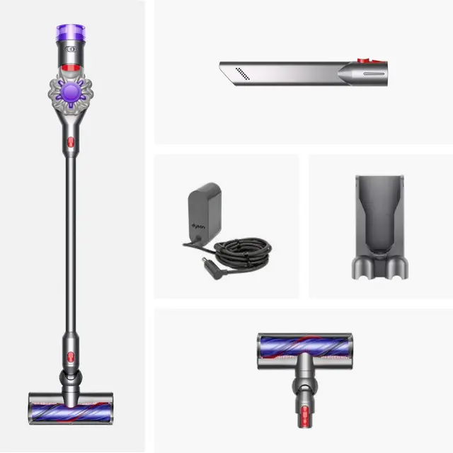 Επαναφορτιζόμενη Σκούπα Stick Dyson V8 Origin (Έκδοση 2026) – 130AW, 425W, Κεφαλή Motorbar™ με Τεχνολογία De-tangling (Silver/Nickel) 3