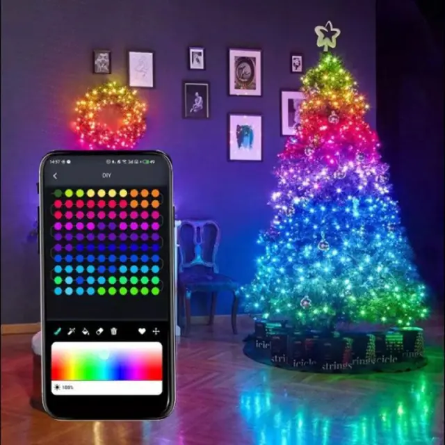 Χριστουγεννιάτικα Λαμπάκια LED RGB 24m 200 Λαμπάκια - Christmas LED String Lights RGB 0282008 2