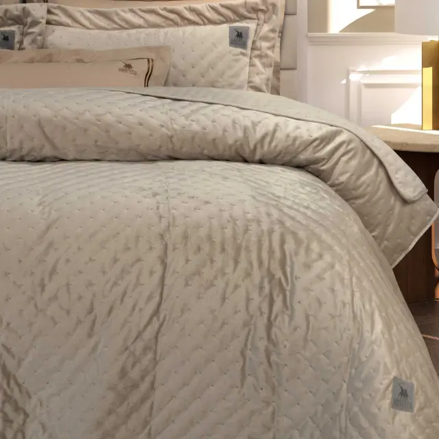 Κουβερλί 240Χ250 King Size Classic Greenwich Polo Club 3432 Μπεζ 100% Microfiber 2