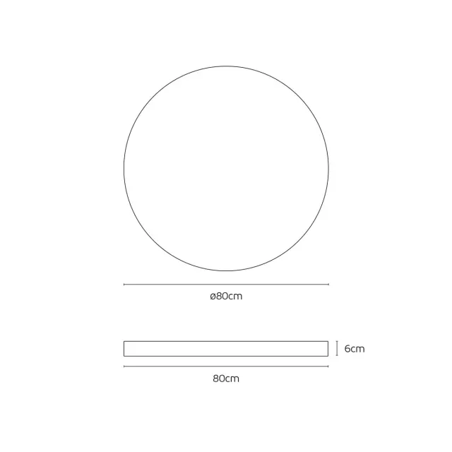 Eleso VK/04566 LED Οροφής – 74W 3000K ø80cm IP20 Μαύρο 2