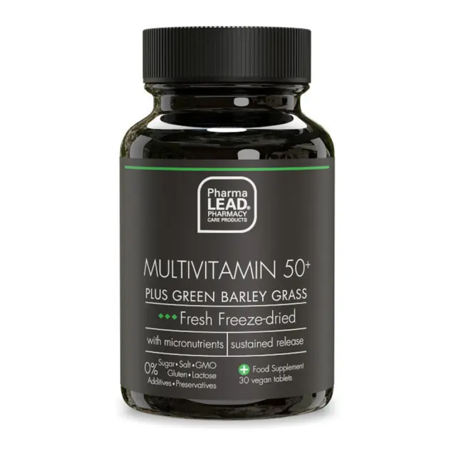Pharmalead Multivitamin 50+ Πολυβιταμίνη για Ενέργεια, Ενίσχυση του Ανοσοποιητικού & την Υγεία των Οστών 30 φυτικές κάψουλες