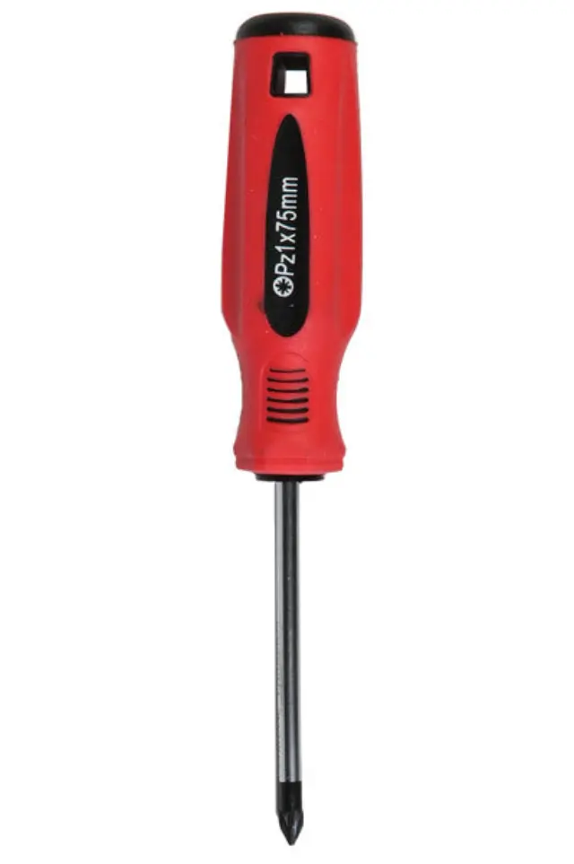 Screwdriver pozi PZ1 x 75 red/black Cr-V