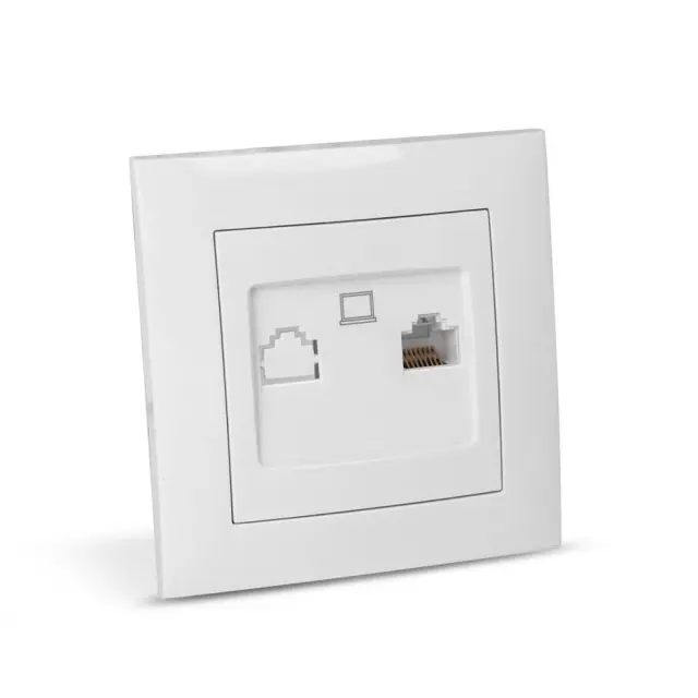 Entac Arnold Recessed wall LAN socket Cat5 White 15.005.0107
