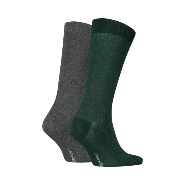 Calvin Klein Ανδρικές Κάλτσες Dropneedle Grid - 2 Ζεύγη, Χρώμα Forest Green - ONESIZE 2