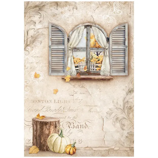 Ριζόχαρτο ντεκουπάζ Stamperia 21x29cm A4, Golden Harmony, Window