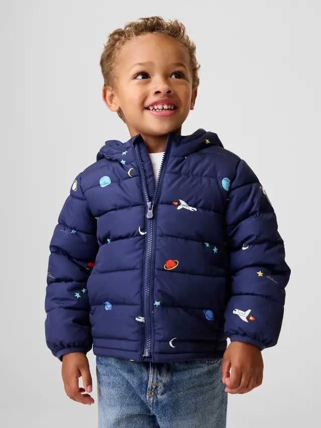 Νηπιακό babyGap Φουσκωτό Μπουφάν military blue - 2YRS