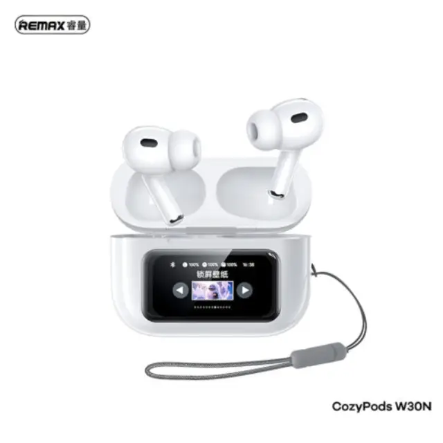 Remax CozyPods W30N In-ear Bluetooth Handsfree Ακουστικά με Θήκη Φόρτισης Λευκά