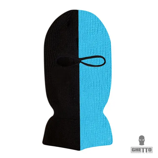 Ghetto New Design Full Face Cover Double Color Blue