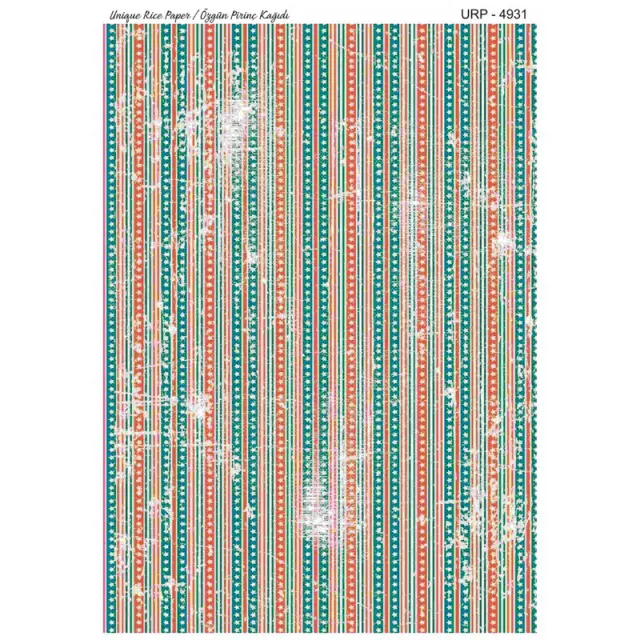 Ριζόχαρτο Rich, 30x42cm, Ρίγες με αστεράκια, 4931