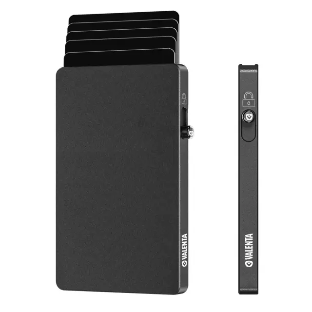 Valenta Πορτοφόλι Καρτών με RFID & Stand Κινητού / Magsafe Card Protector & Phone Stand (2 χρώματα) - Graphite Grey