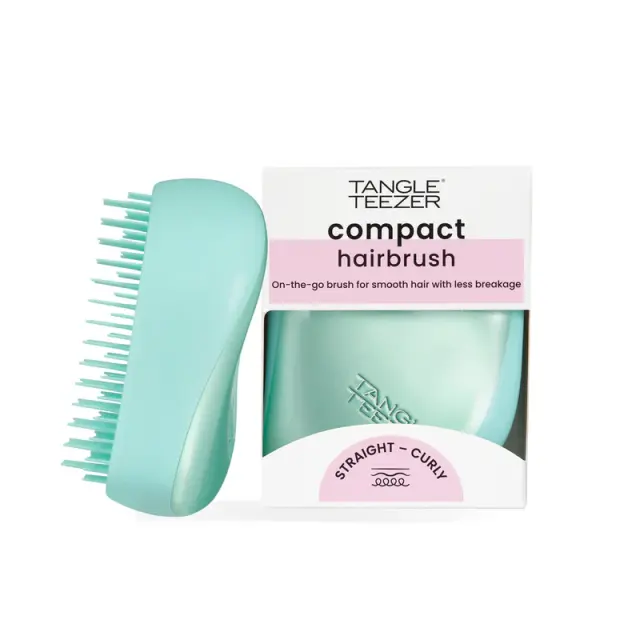 Tangle Teezer Compact Styler Βούρτσα Μαλλιών για Ξεμπέρδεμα και Φινίρισμα, Frosted Teal Chrome 3