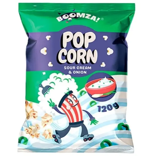Boomza Pop Corn Packet Sour Cream & Onion 120gr