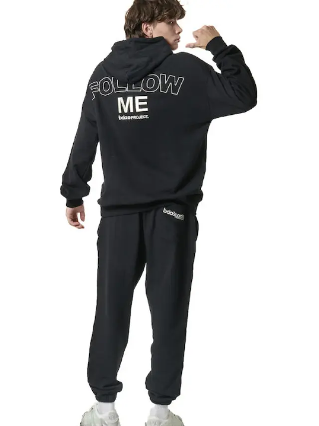 Body Action Παντελόνι Φόρμας με Λάστιχο 023437-BLACK - XL 3