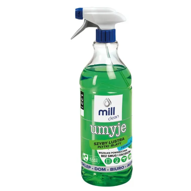 Mill Clean Wash liquid for cleaning windows, glass, mirrors, tiles with lily of the valley fragrance 1.22 L