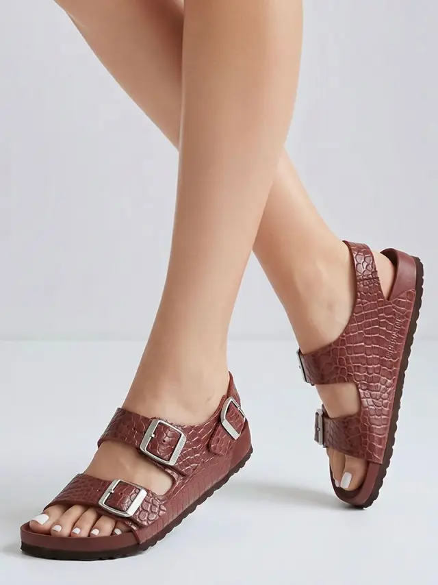 Birkenstock Πέδιλα Γυναικείο δέρμα Καφέ BIR/MILANO 1022691 CHOCOL 2