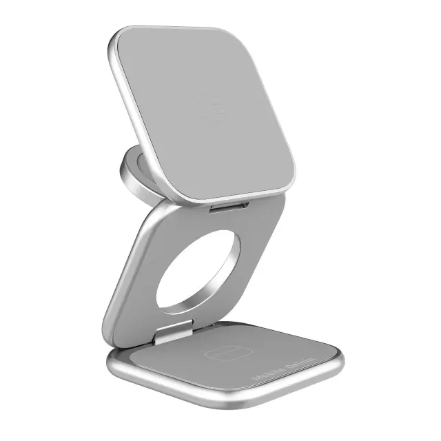 Mobile Origin 3in1 Qi2 25W UltraSlim Foldable Charger PW36 MagSafe Compatible Silver 2