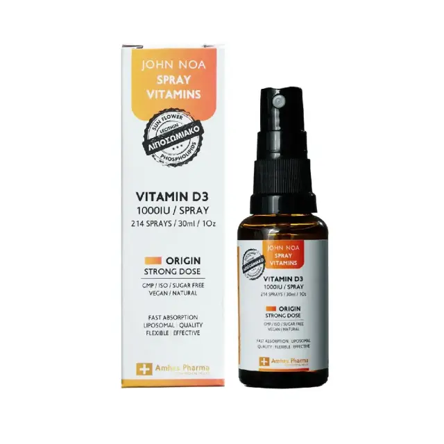 John Noa Vitamin D3 Origin Strong Dose Βιταμίνη & την Υγεία των Οστών 1000iu 30ml