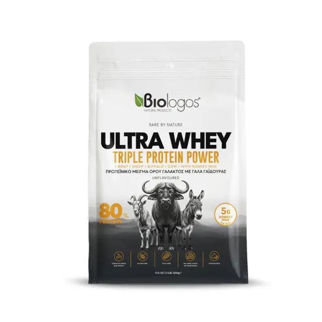 Πρωτεΐνη Ultra Whey Triple Power Γάλα Γαϊδούρας 500g 2
