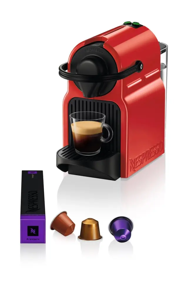 Krups Καφετιέρα για Κάψουλες Nespresso Inissia 1260W 19bar Red (XN1005K)