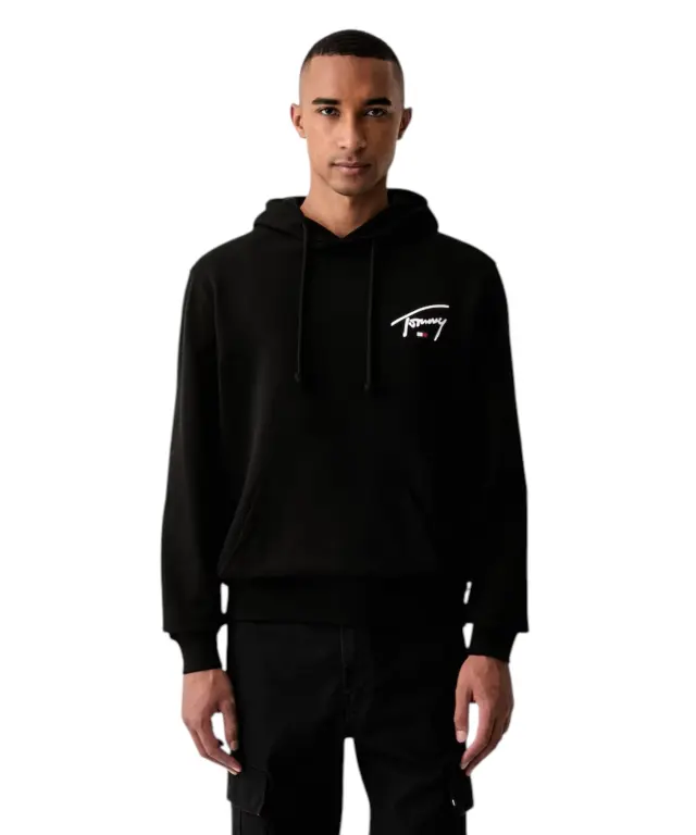 Tommy Hilfiger - Ανδρικό Φούτερ Entry Signature Regular Fit DM0DM23587-BDS Μαύρο