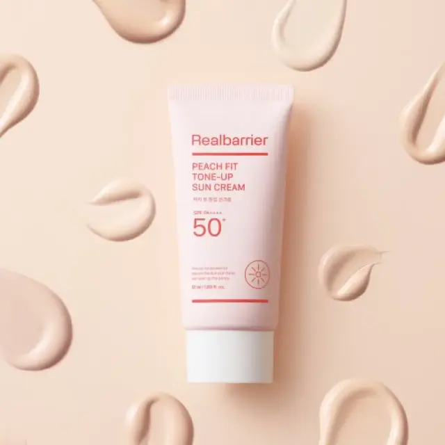 Real Barrier Peach Fit Tone-Up Sun Cream SPF 50+ PA++++, Αντηλιακό Προσώπου με Ελαφριά Κάλυψη 50ml 2