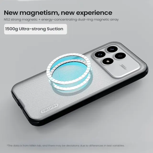 Nillkin Super Frosted PRO Magnetic Back Cover for Poco F8 Pro Transparent Black 3