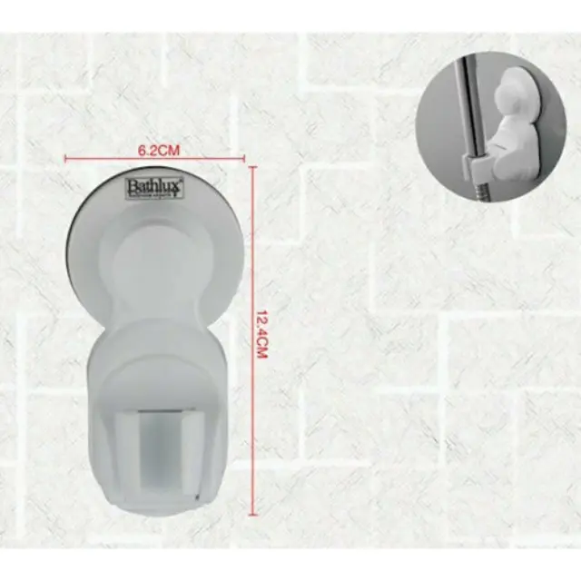 Bathlux 30121 Επιτοίχιο Στήριγμα Τηλεφώνου Ντους με Βεντούζα 6.2x12.4cm 2