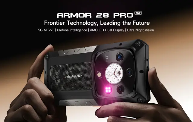 ULEFONE smartphone Armor 28 Pro, 6.67" & 1.04, 16/512GB, 5G, 10600mAh, IP68/IP69K/MIL-STD-810H, μαύρο 2