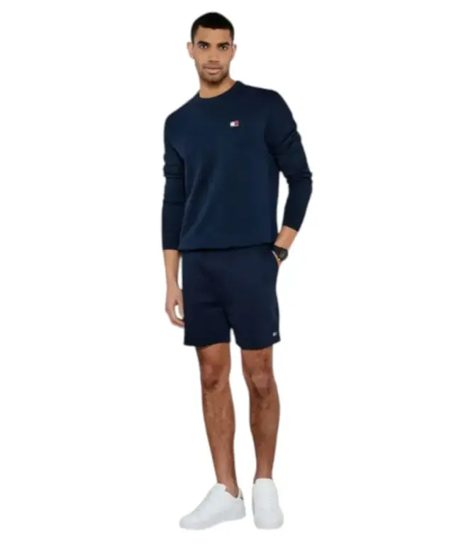 Tommy Hilfiger - Ανδρική Μπλούζα Φούτερ Reg Badge Crew Ext DM0DM20660-C1G Μπλε Σκούρο 3