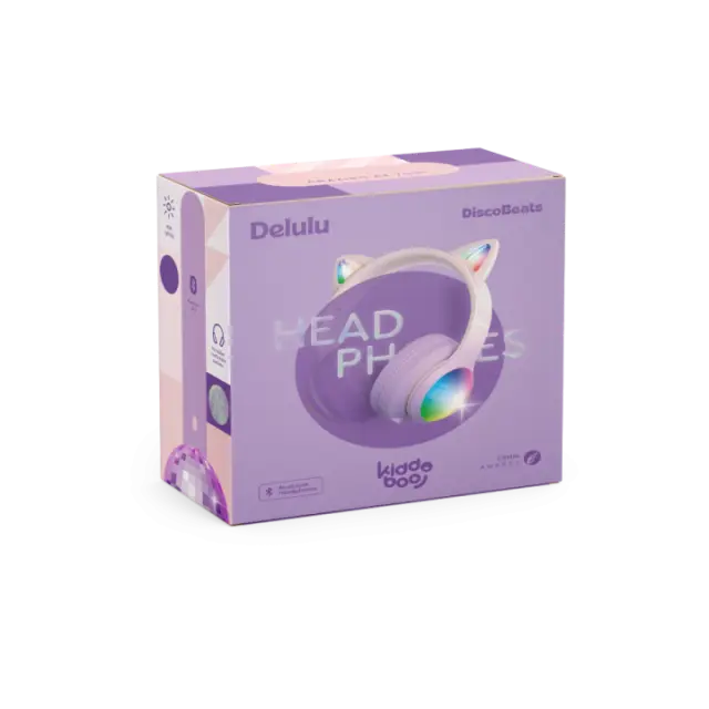 Kiddoboo Delulu Bluetooth Headphones DiscoBeats Pink (KBMS632PNK) 3