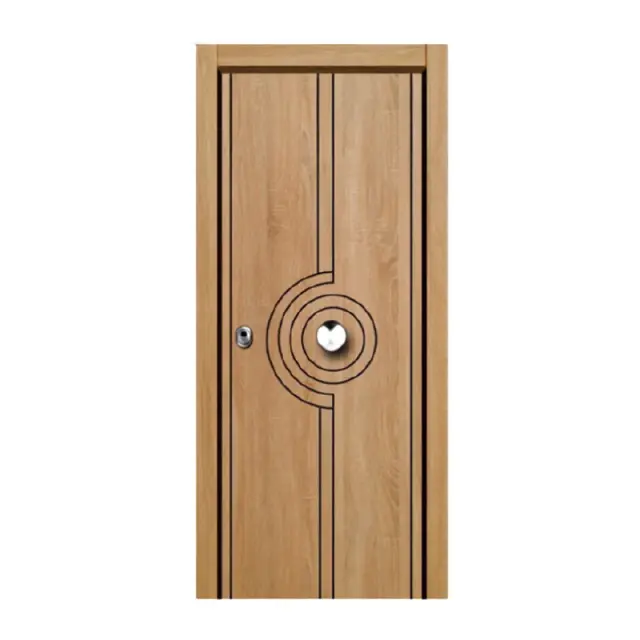 Θωρακισμένη πόρτα με επένδυση Laminate και σχέδιο παντογράφου 5405 Κατασκευαστική