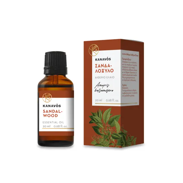 Kanavos | Sandalwood Essential Oil Αιθέριο Έλαιο Σανδαλόξυλο | 20ml