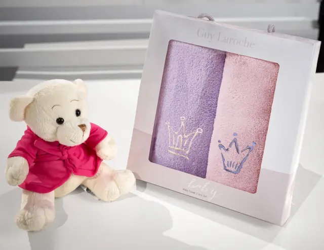 ΣΕΤ ΒΡΕΦΙΚΕΣ ΠΕΤΣΕΤΕΣ 2ΤΕΜΑΧΙΩΝ BABY TOWELS GIRL SET 1 (35X50) GUY LAROCHE