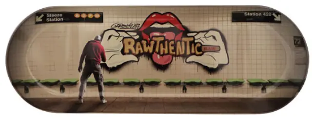Raw Rolling Tray Δίσκος Graffiti II Skate (42x15.5cm)