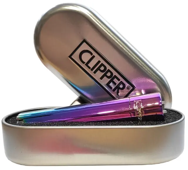 Clipper Αναπτήρας Μεταλλικός Μεγάλος - Rainbow Icy Colour Metal 2