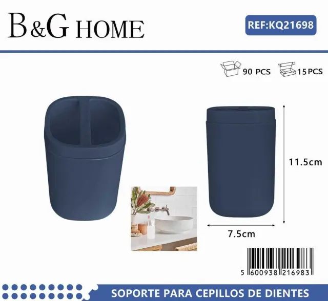 Θήκες οδοντόβουρτσας πλαστικές σε σετ 5Χ - Blue - 21698 2