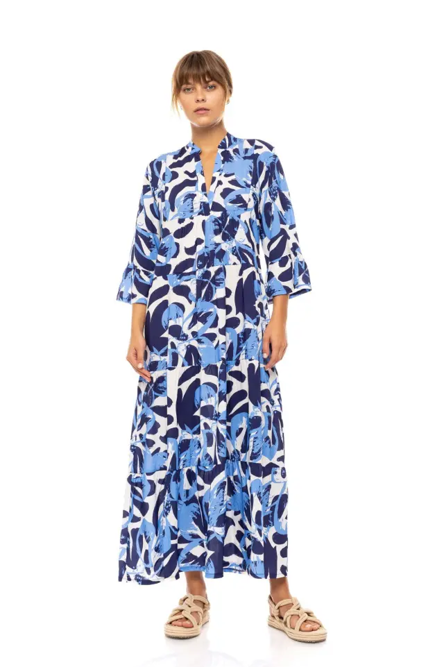 Beachwear Abstact Floral B572 Type Pink Label - 3XL
