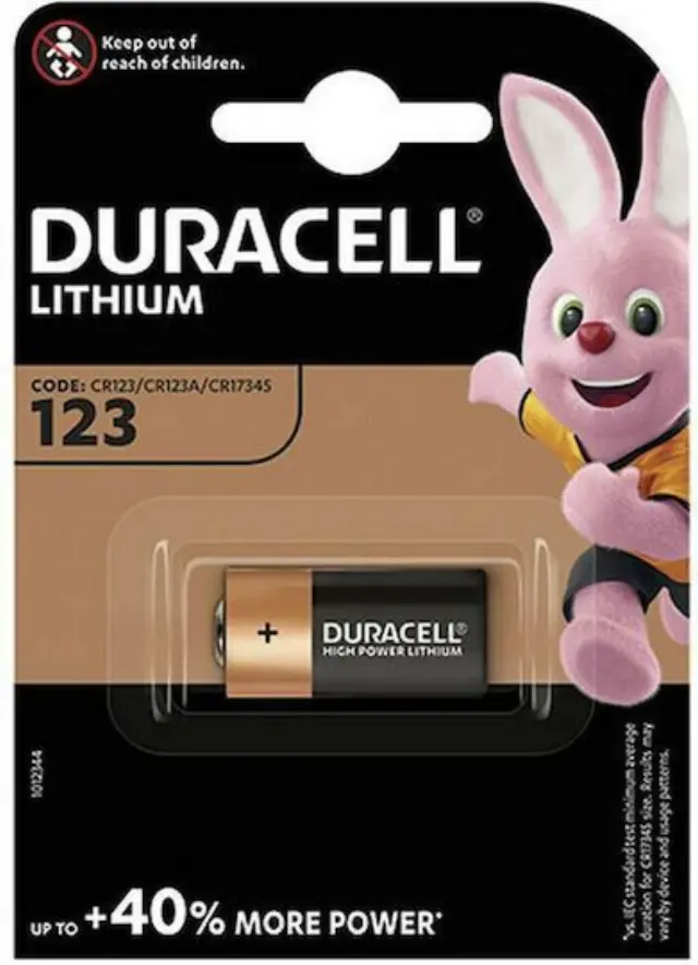 Duracell Ultra Φωτογραφικών Μηχανών CR123A (1τμχ) 01.006.0006